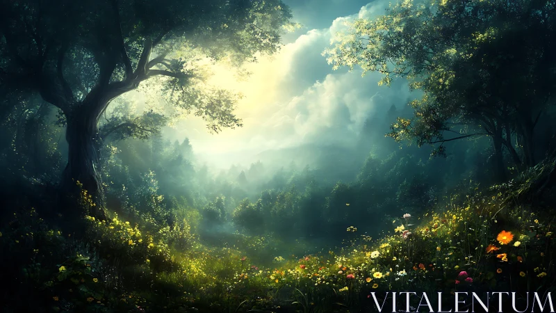 Enchanted Forest Cathedral: Luminous Sanctuary of Ancient Timber.