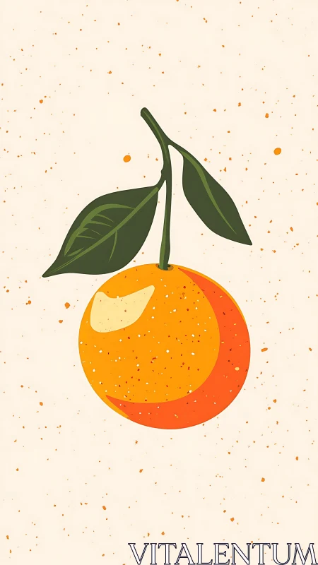 Sunny citrus illustration with playful speckled texture.