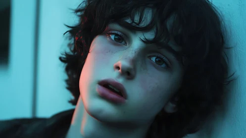 Softly lit teen portrait wrapped in quiet evening glow.