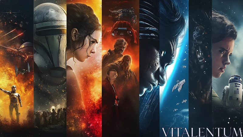 Galactic legends collide in a flaming corridor of stars.