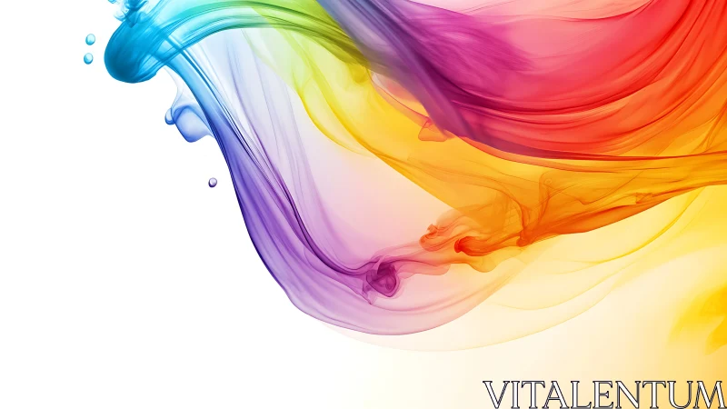 Colorstorm ribbons swirl in luminous abstract flight.