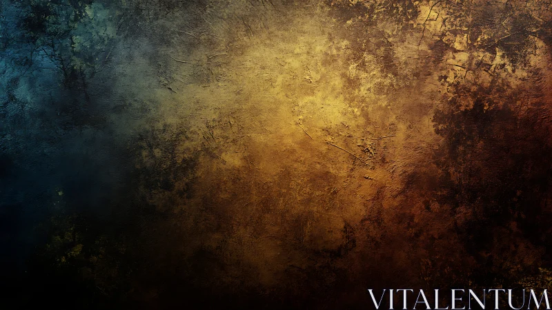 Textured abstract gradient merges teal shadow and golden light