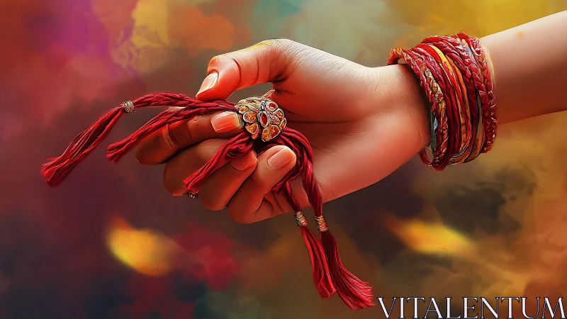 Warm hands, red threads, and a quiet moment of blessing.