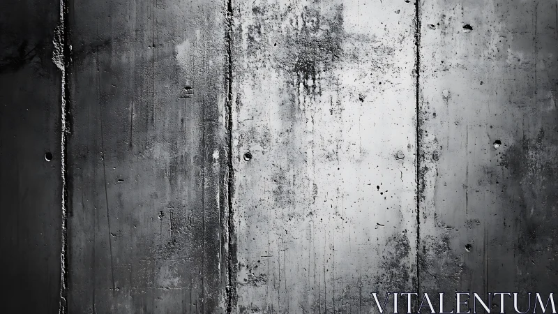 Weathered concrete wall surface with stains and seams.