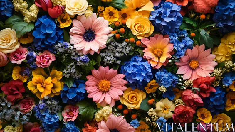 Vibrant Floral Arrangement Display with Multiple Blooms.