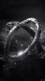 Parametric liquid torus knot rendered with high specular caustics