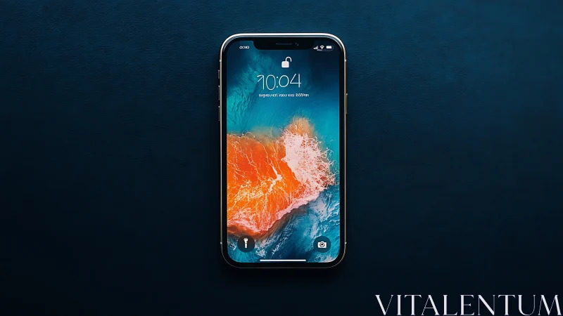 Beautiful iPhone Displaying Stunning Coastal Aerial Photography