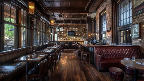 Warm brass whispers glide through this urban loft bar glow