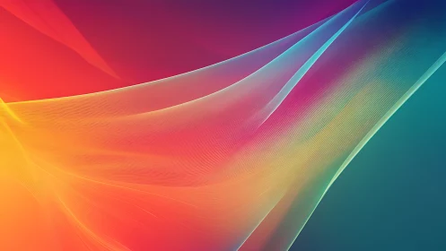 Diagonal translucent wave gradients intersect across frame