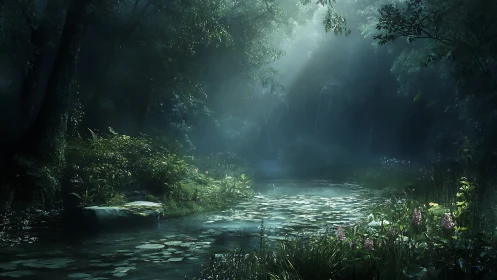 Luminescent Sanctuary: Where Jungle Breathes Light.