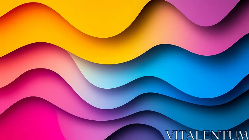 Colorful flowing waves in a bright, feel-good abstract scene.