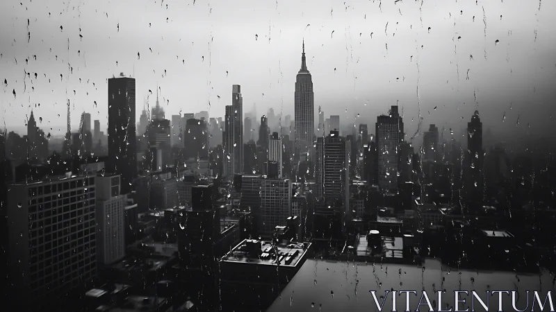 Raindrops sketch quiet Morse code across a brooding skyline