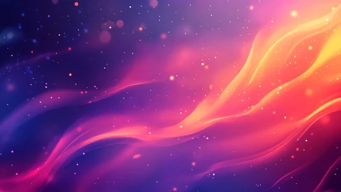 Nebula Ribbons Drift Through a Dreamlit Cosmic Tide.