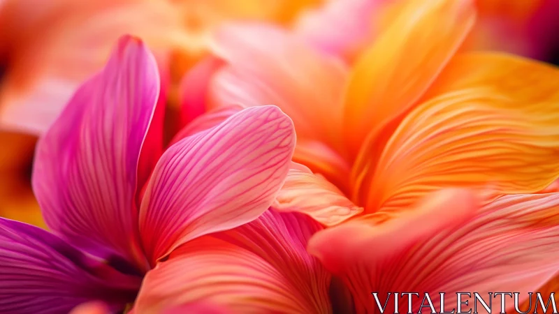 Vibrant Flower Petals Close-Up. Macro Detail.