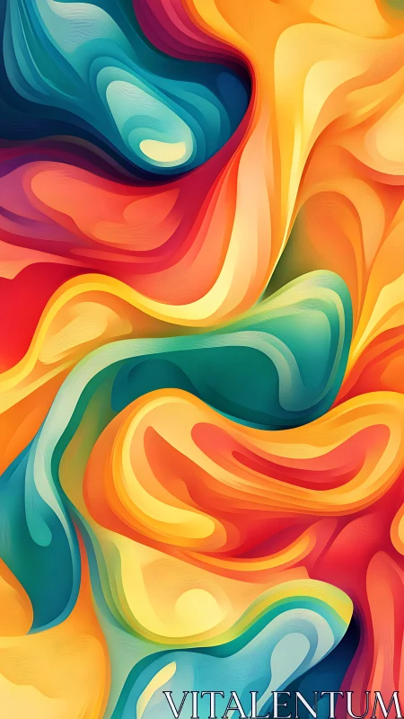Multilayer fluid gradients in warm teal orange abstract field