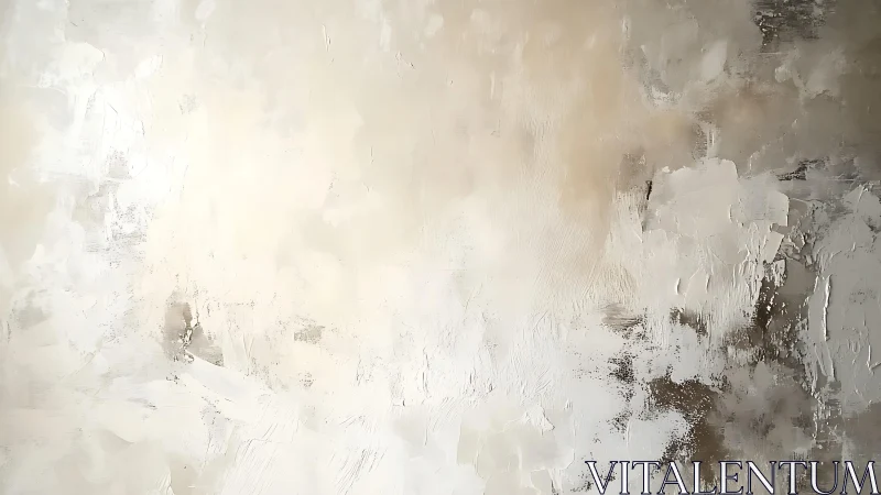 Neutral Textured Abstract Painting in Minimalist Style.