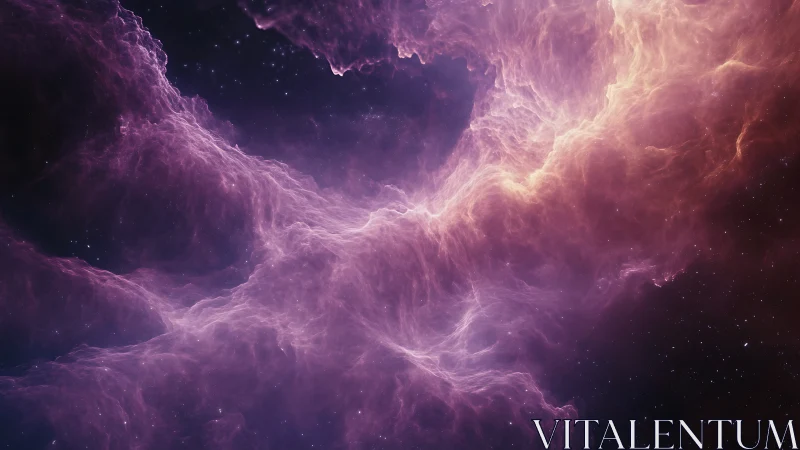 Radiant purple nebula swirls around a dark cosmic void