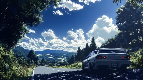 Skyline daydreamer parked under a choir of drifting clouds.