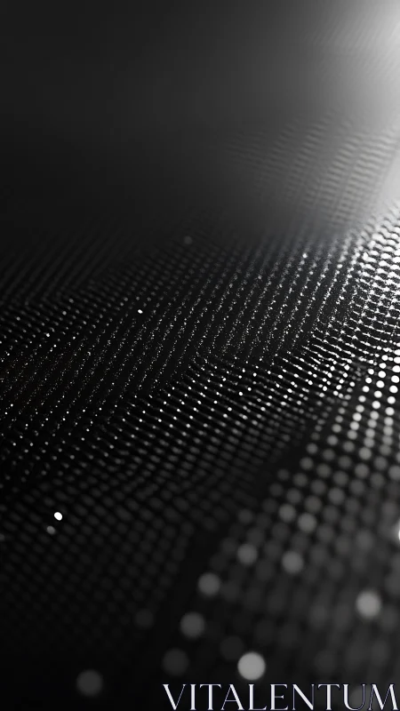 Black grid of illuminated particles in soft focus field.