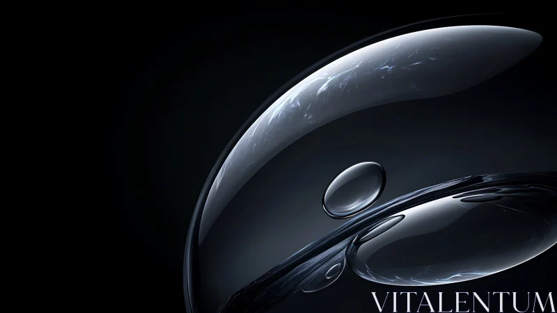 Parametric glass-like fluid forms with high-specular reflections