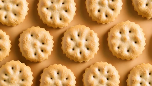 Golden Perforated Treasures: Crispy Rounds Await Snacking Bliss.