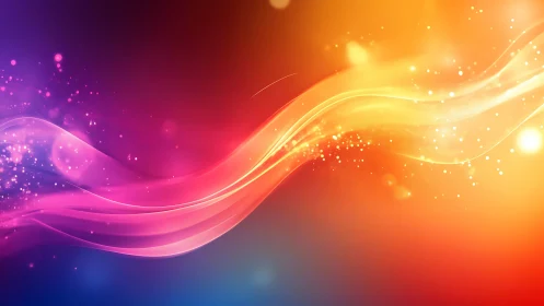 Luminous gradient waveforms curve across vibrant spectral field