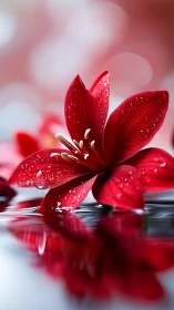 Crimson Petal Geometry with Hydrophobic Droplet Surfaces.