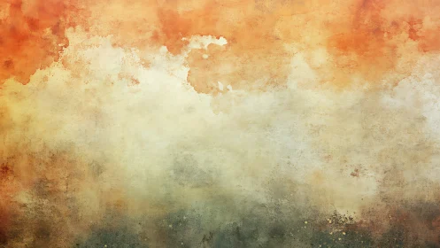 Sunlit haze over rustic textured watercolor sky.