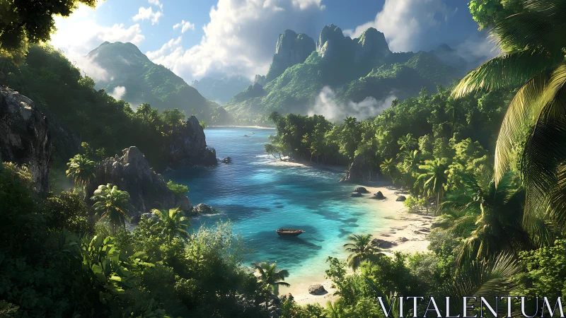 Paradise Cove: A Turquoise Dream Nestled Among Tropical Peaks