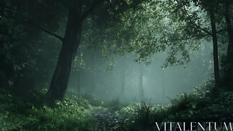 Misty Forest Cathedral Where Ancient Trees Guard Whispered Secrets
