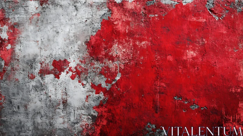 Weathered Red and Gray Concrete Wall Texture with Grunge Style.