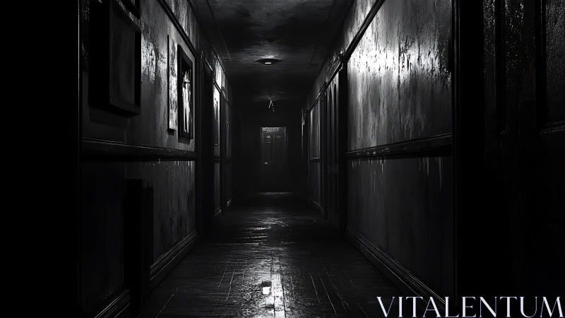Shadowy corridor inviting curious eyes toward a distant door.