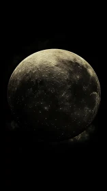 Crescent-lit lunar surface reveals dense crater field