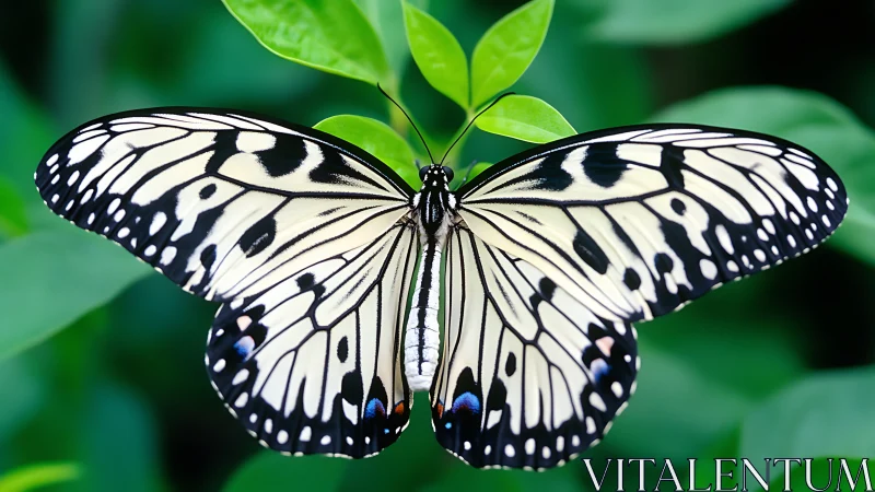 High-resolution dorsal view documents black-veined butterfly symmetry