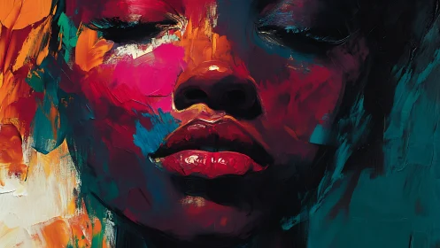 Quiet radiance in a storm of color and tender brushstrokes.