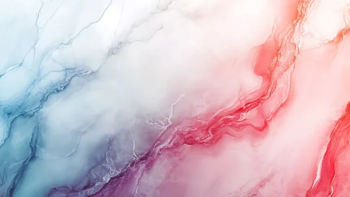 Soft red and blue marble gradient abstract background.