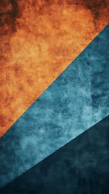 Diagonal horizons let rusted fire collide with deep teal dusk