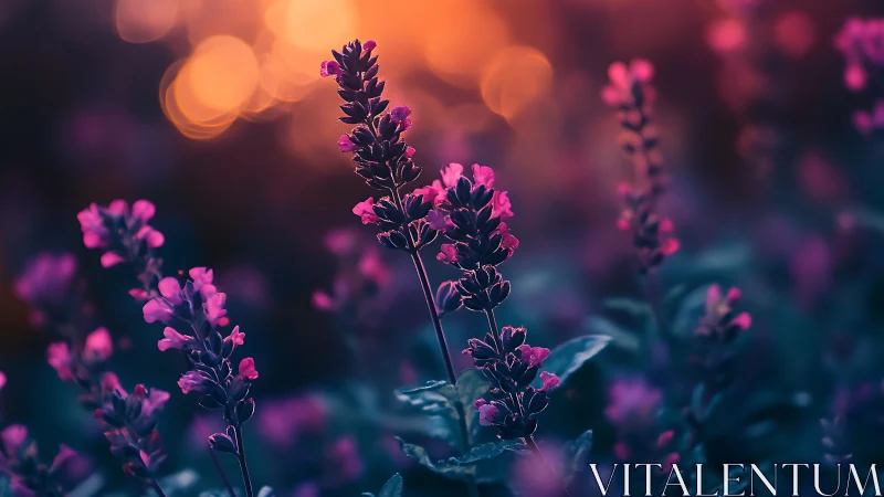Luminescent Pink Flowers with Bokeh Backdrop.