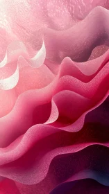 Iridescent crimson waves in layered abstract digital bloom.