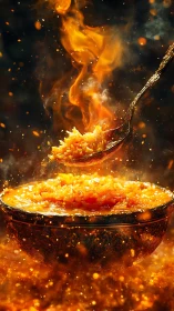 Golden Molten Alchemy: Spoon Cascades Liquid Fire Into Darkness