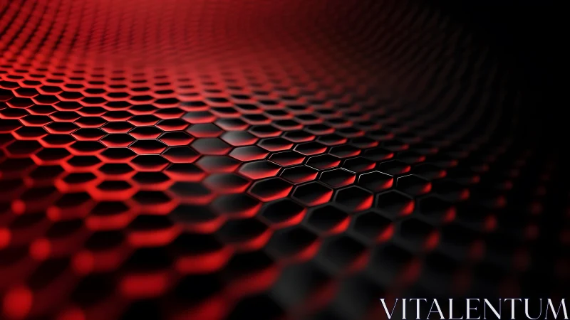 Futuristic red and black hexagonal pattern abstract background.