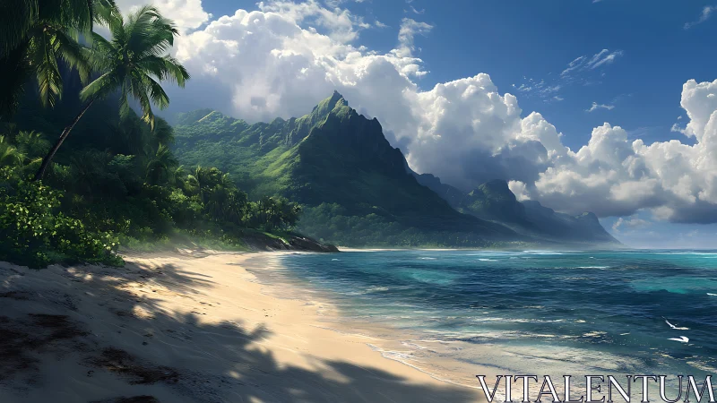 Tropical Paradise: Mountain Beach Meets Emerald Dreams.