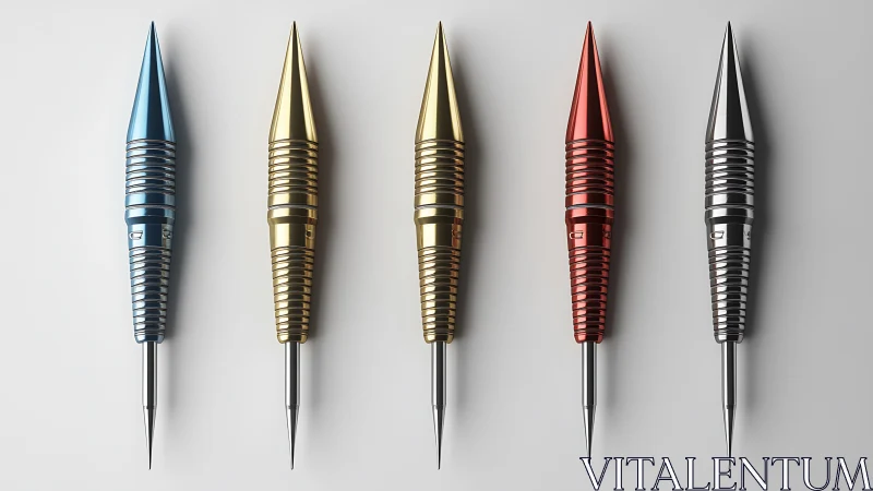 Colorful metallic precision tools align in sleek studio light