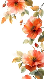 Autumn Dahlia Blooms with Fall Foliage.