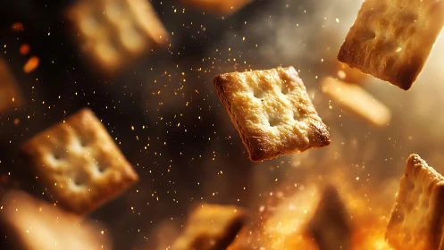 Golden Crackers Dancing in Light.