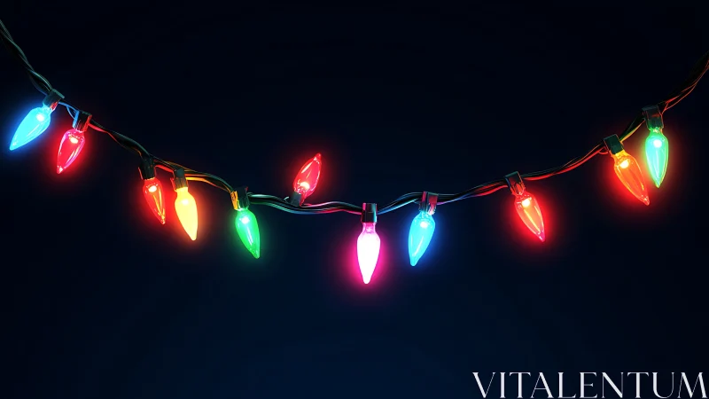 Neon string lights drift across midnight like tiny comets.