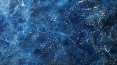 Deep blue marbled texture suggests turbulent cosmic water