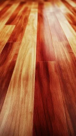 Warm wooden floor glows gently with rich natural grain