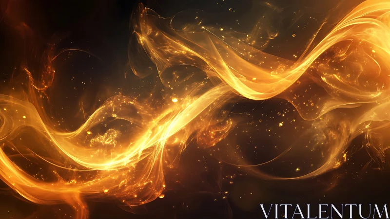 Luminous energy flows through abstract dark space with particle dispersion effects.