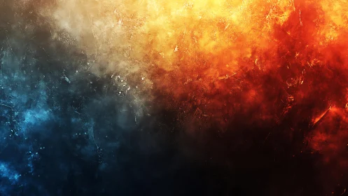 Abstract Fire and Ice Texture with Vivid Contrasting Colors.